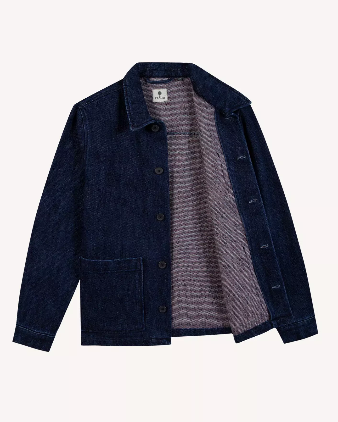 Faguo Lorge Denim Jacke Blau Herren Bio-Baumwolle blau